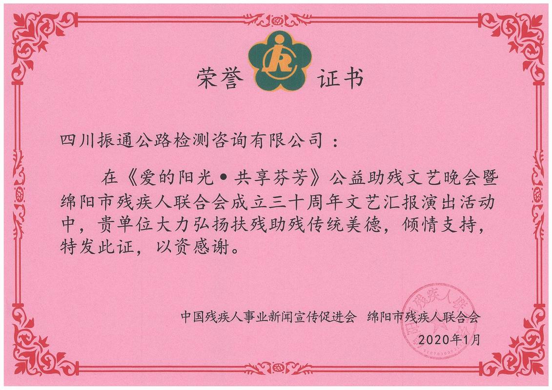 2020年資助殘聯