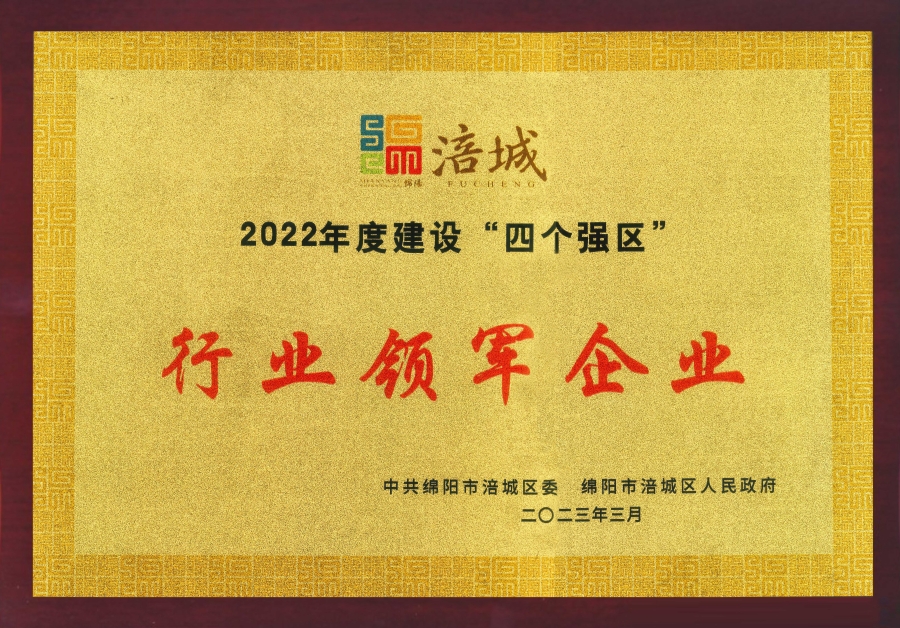 喜訊|公司榮獲綿陽市涪城區“行業領軍企業”、董事長杜義祥榮獲“杰出企業家”稱號